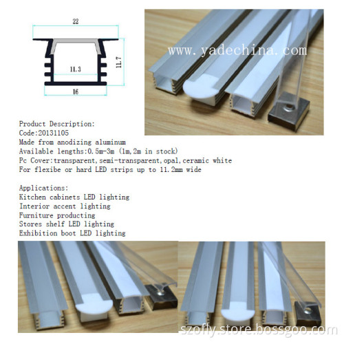 LED Extrusion Factory Aluminum Profiles for LED Strips Lamp